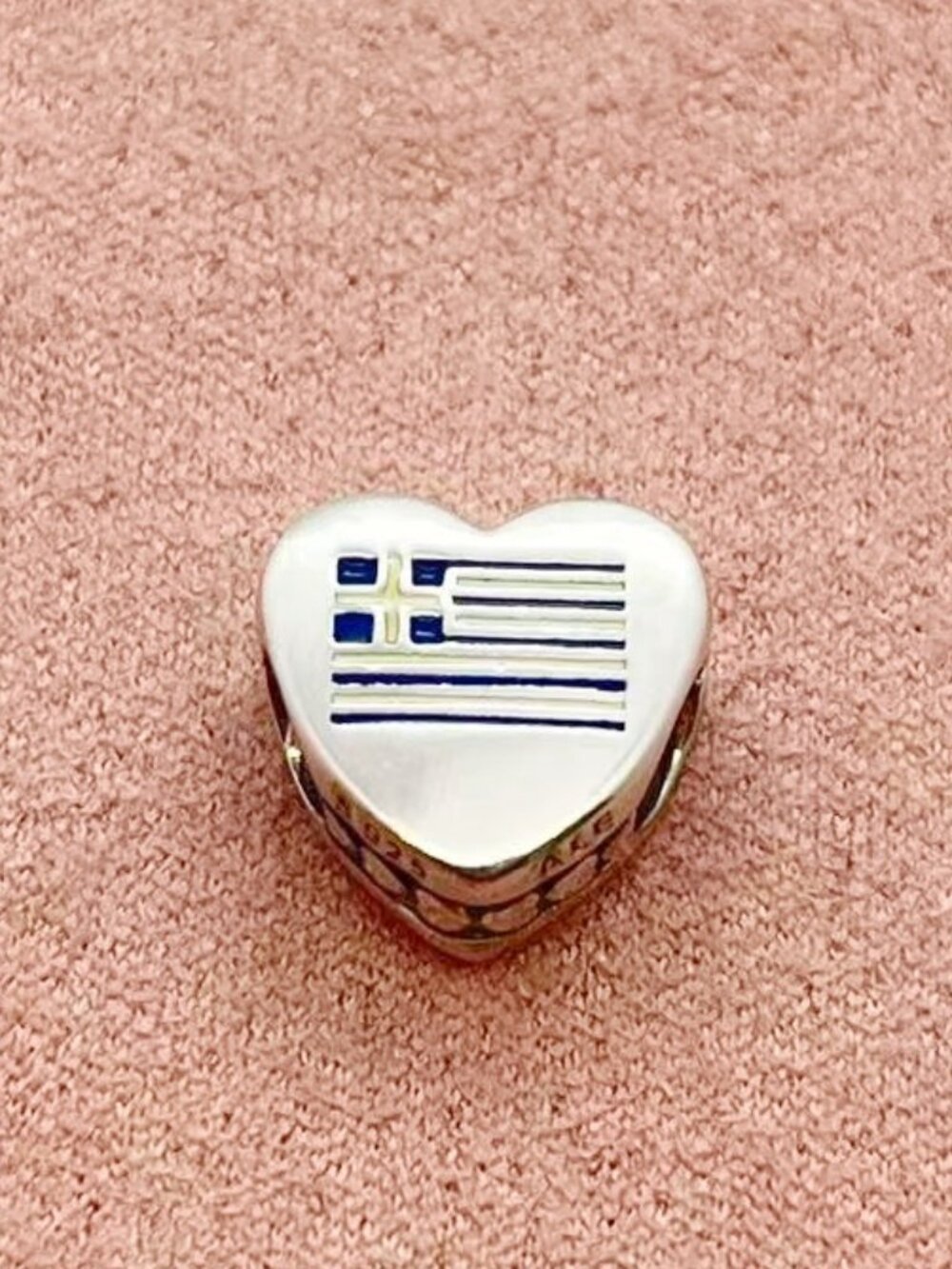 Pandora Greece Flag Dangle Charm